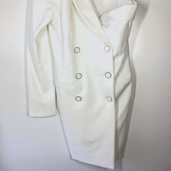 Veronica Beard‎ Middleton One Shoulder Blazer Dress White Size 12 - Picture 6 of 15